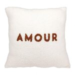 OSTARIA Housse de coussin 40x40 cm bouclette Amour