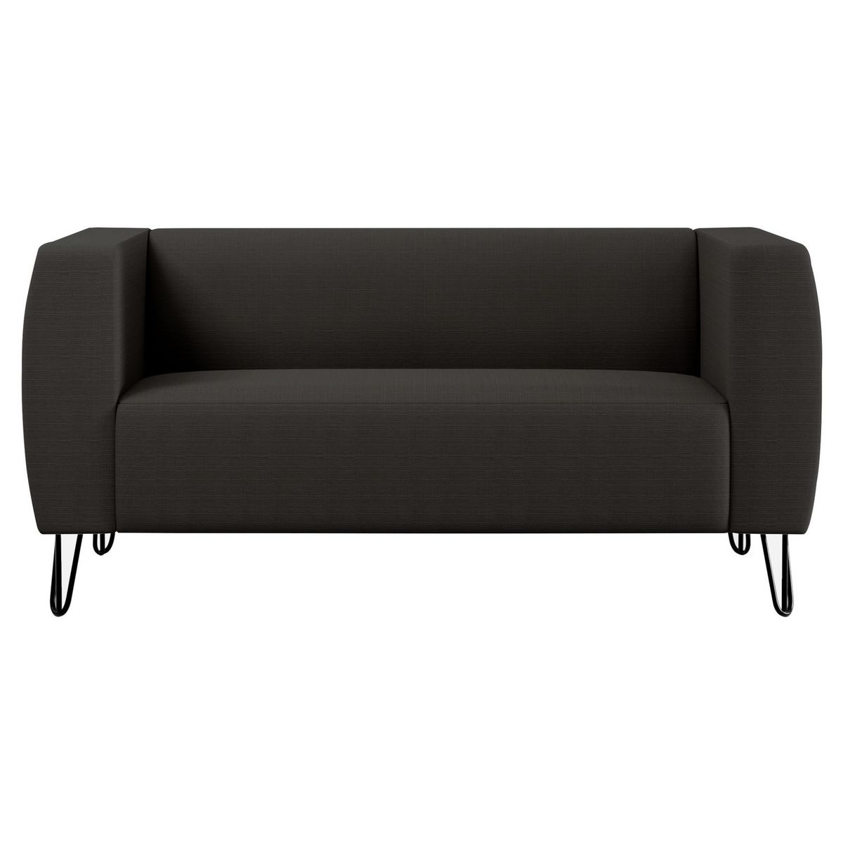 Canapé fixe 2 places pieds épingles tissu JULIO