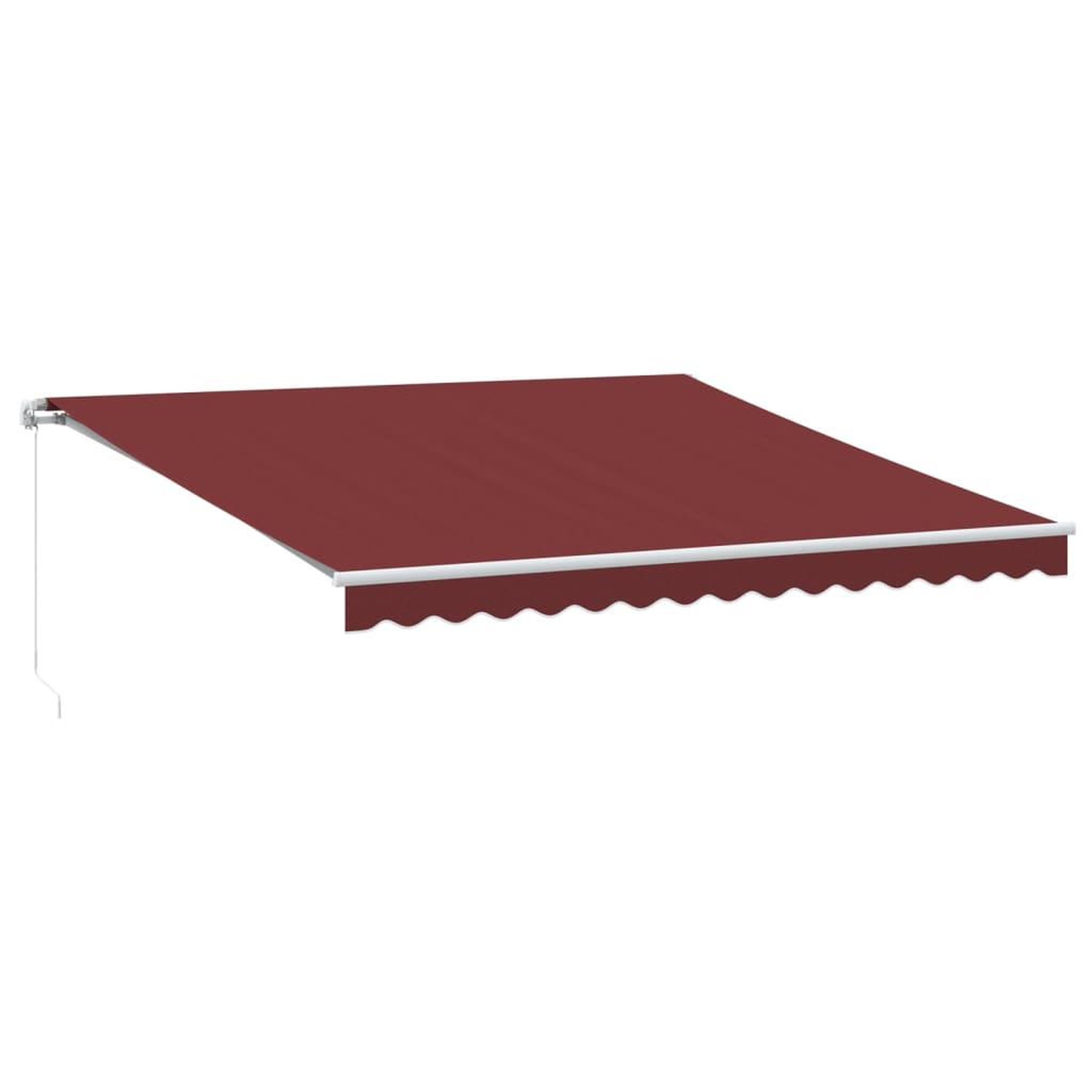 Voir la diapositive 2 : VIDAXL Auvent manuel retractable avec LED bordeaux 400x300 cm