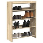 VIDAXL Étagère à chaussures chêne sonoma 80x25x61,5 cm bois ingénierie