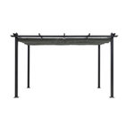 MARKET24 Pergola en aluminium CORDOBA - Gris - 4 x 3 m