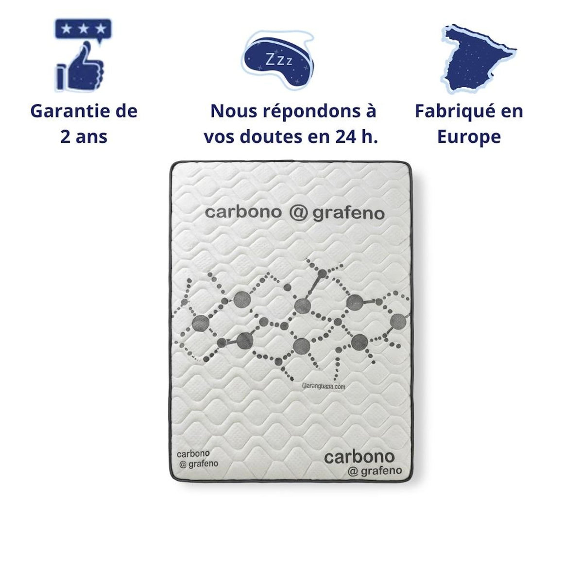 DAGOSTINO HOME Matelas Mousse 90x190 SERENITY - Ferme - Réversible - Côté Été/hiver - H30 Cm