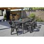 Voir la diapositive 2 : ALLIBERT by KETER Table de jardin - rectangulaire - gris graphite - en résine - 8 a 10 personnes - Lima - Allibert by KETER