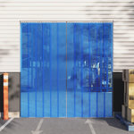 VIDAXL Rideau de porte bleu 200 mmx1,6 mm 25 m PVC