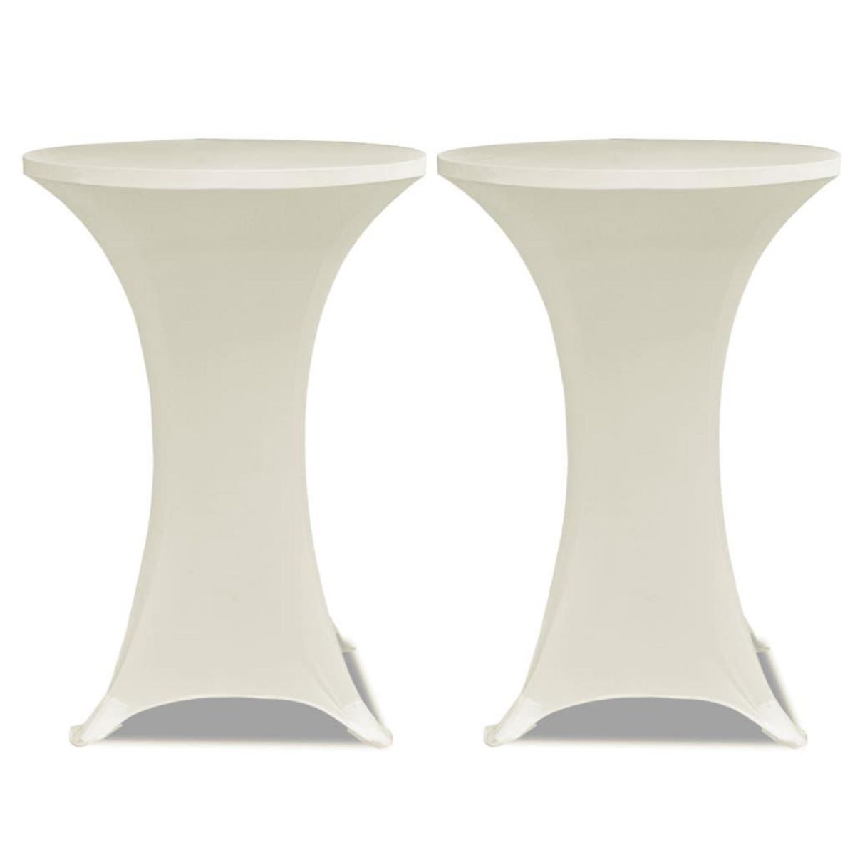 VIDAXL Housses elastiques de table Ø 60 cm Creme 4 pcs