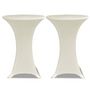 Voir la diapositive 3 : VIDAXL Housses elastiques de table Ø 60 cm Creme 4 pcs