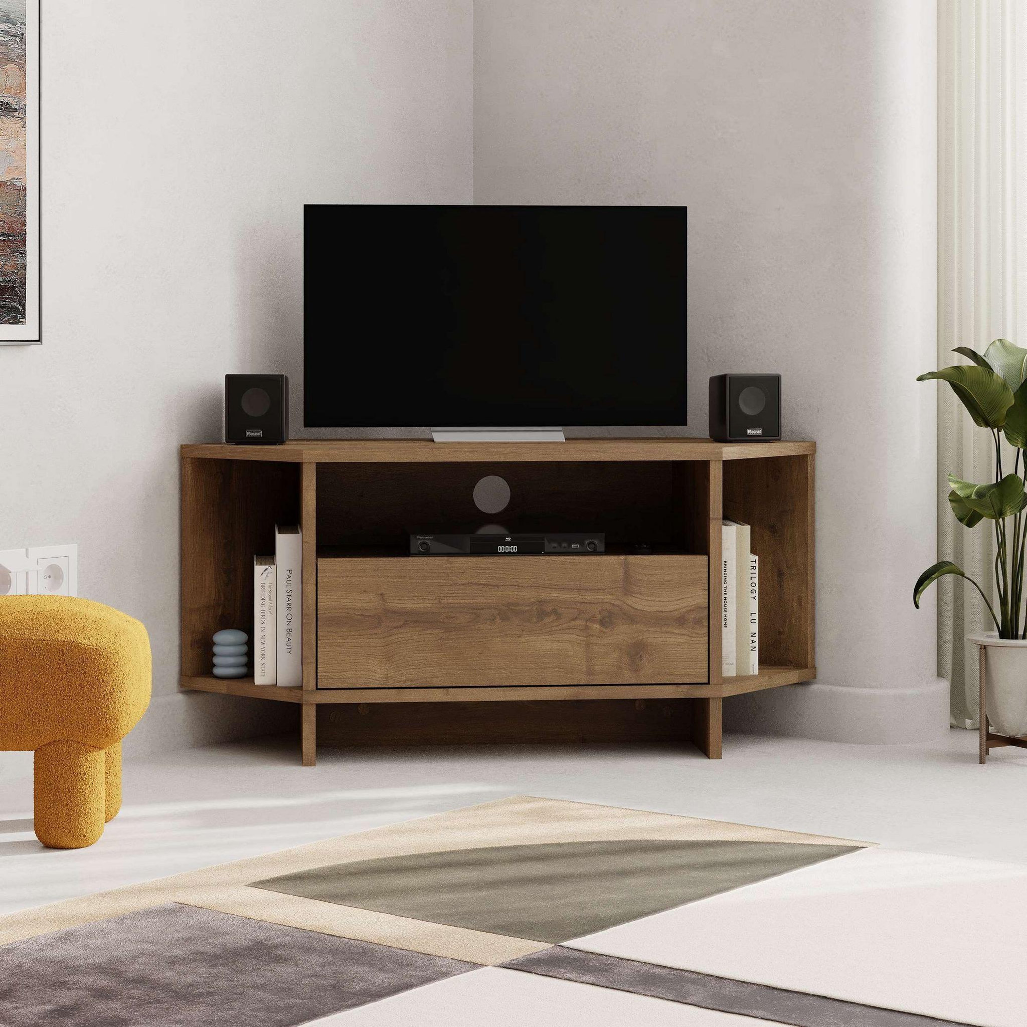 Voir la diapositive 4 : Habitat et Jardin Meuble tv en bois  viva  - 95 x 35 x 45 cm - marron