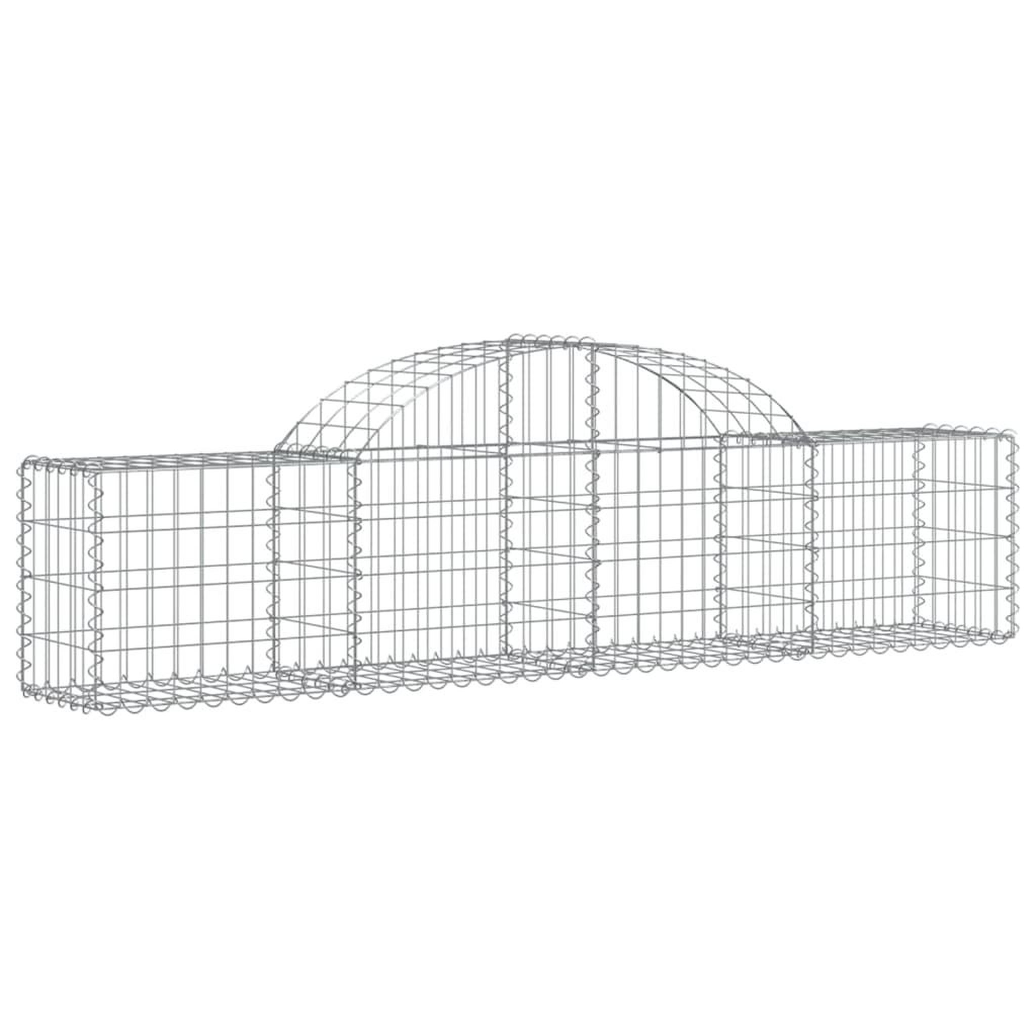 Voir la diapositive 3 : VIDAXL Paniers a gabions arques 4 pcs 200x30x40/60 cm Fer galvanise