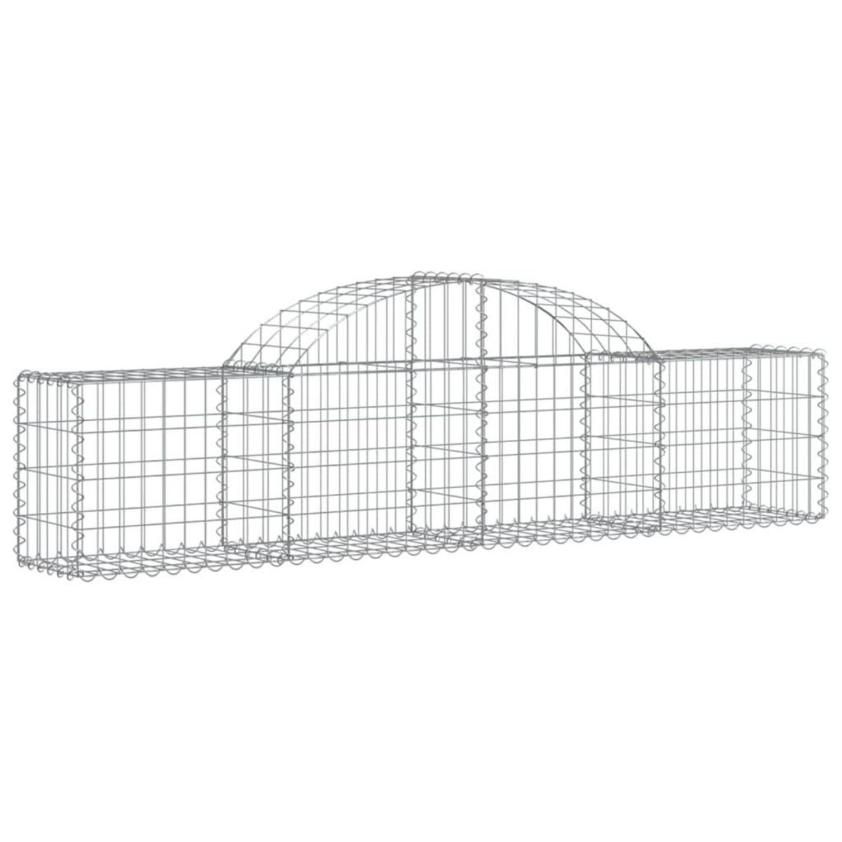 VIDAXL Paniers a gabions arques 4 pcs 200x30x40/60 cm Fer galvanise