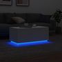 Voir la diapositive 5 : VIDAXL Table basse avec lumieres LED blanc 90x50x40 cm