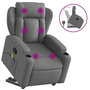 Voir la diapositive 2 : VIDAXL Fauteuil de massage inclinable Gris fonce Tissu
