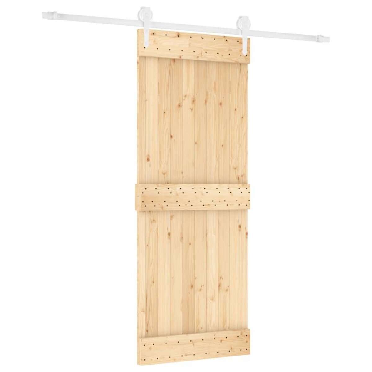 VIDAXL Porte coulissante et kit de quincaillerie 80x210 cm pin massif