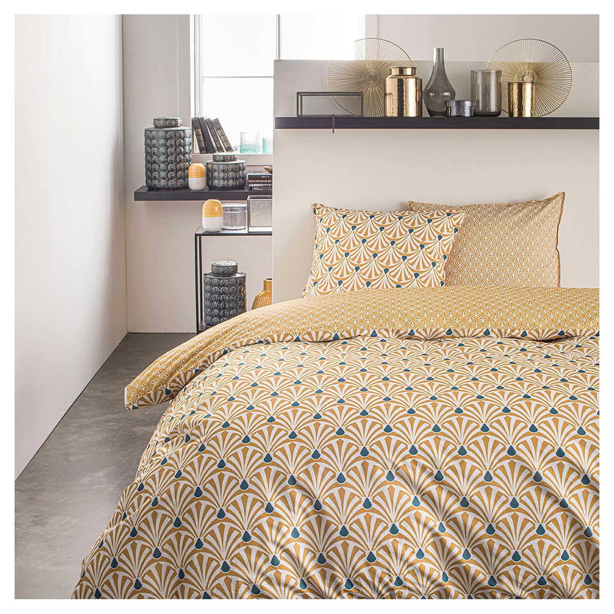 Voir la diapositive 1 : TODAY Parure housse de couette en coton 57 fils LOLA