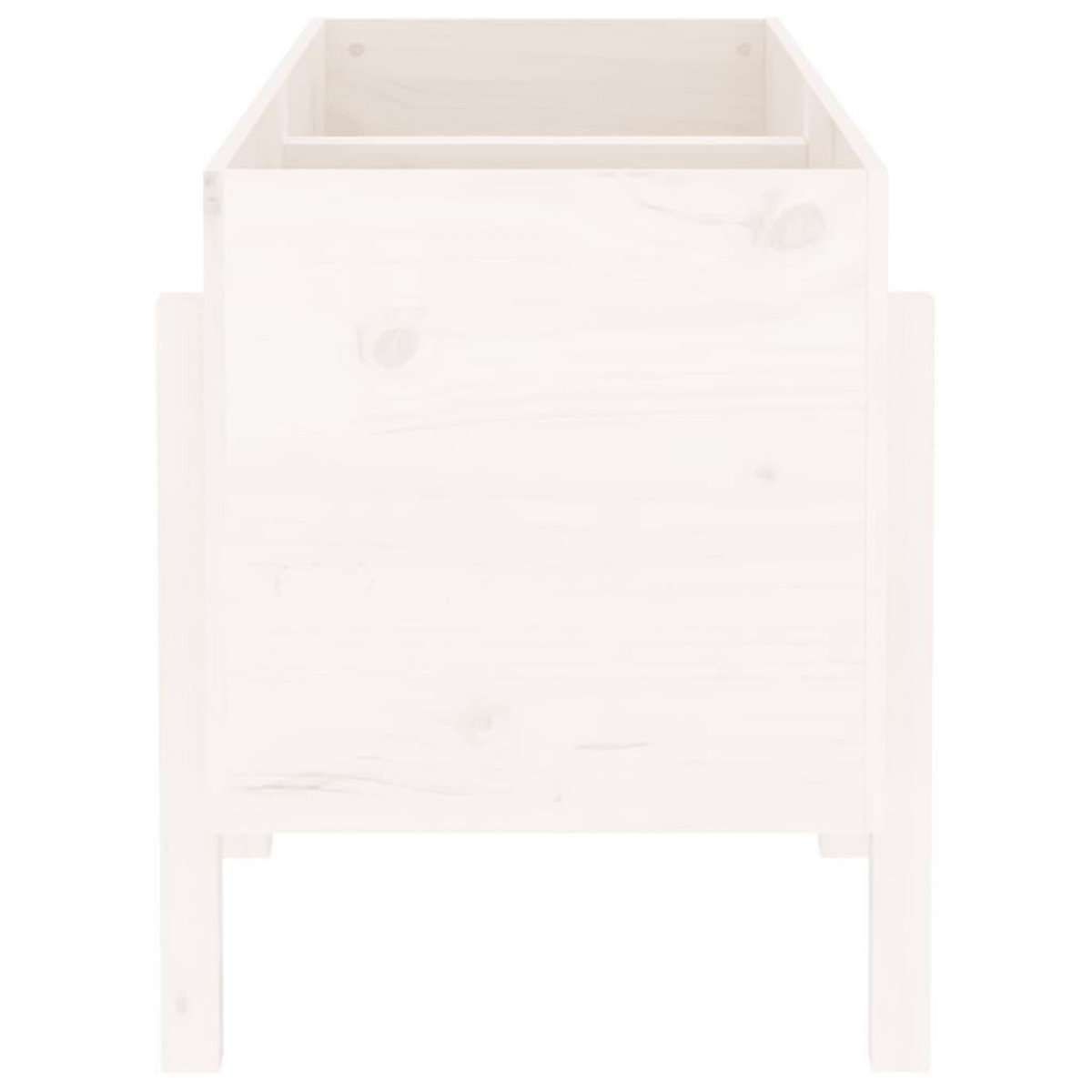 VIDAXL Lit sureleve de jardin blanc 121x50x57 cm bois de pin massif
