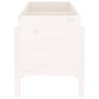 Voir la diapositive 4 : VIDAXL Lit sureleve de jardin blanc 121x50x57 cm bois de pin massif