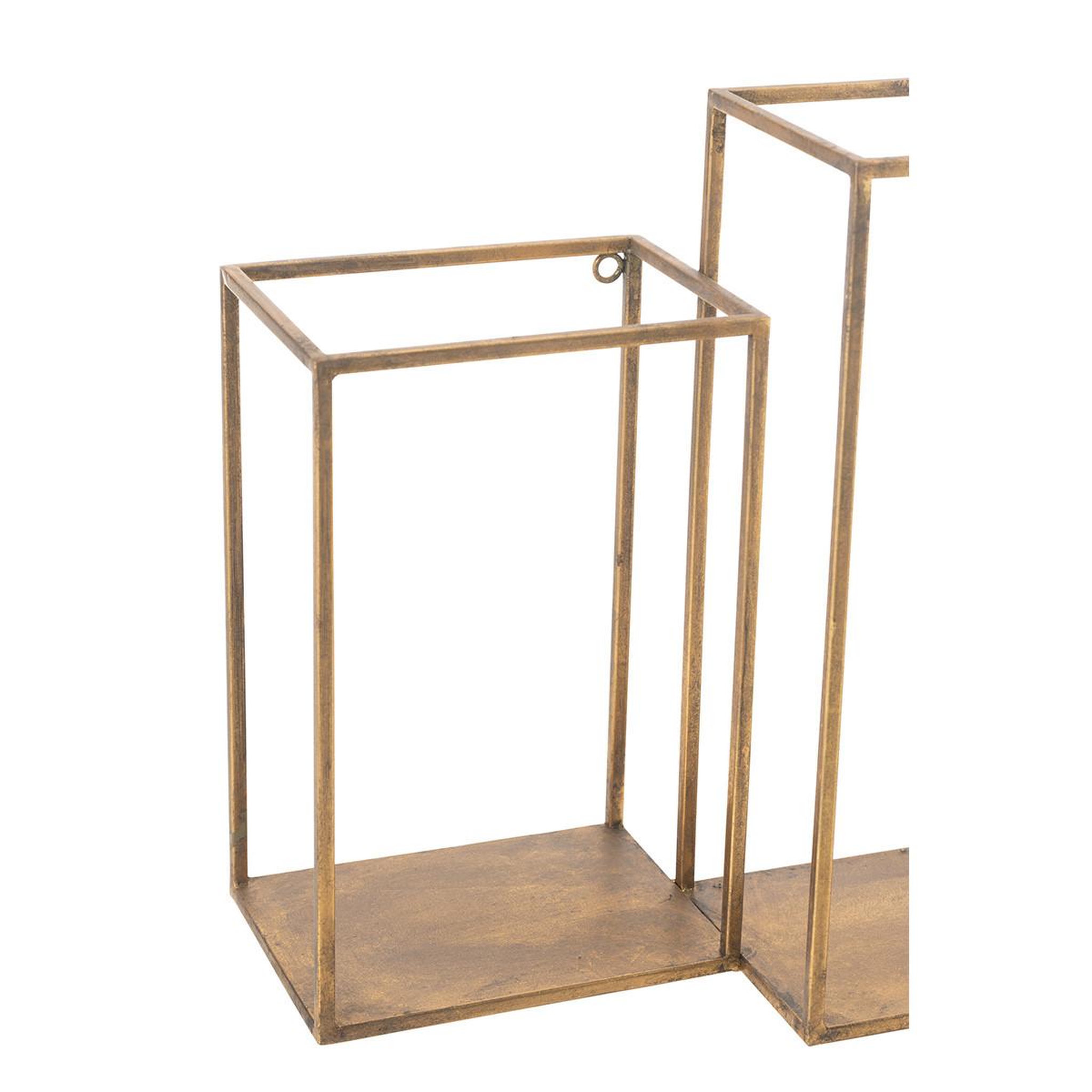 Voir la diapositive 5 : J-LINE Étagère design en métal  multiple  93cm or