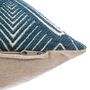 Voir la diapositive 5 : ATMOSPHERA Housse de coussin chenille Géométrique bleu 40x40 cm