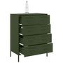 Voir la diapositive 5 : VIDAXL Buffet vert olive 68x39x89 cm acier