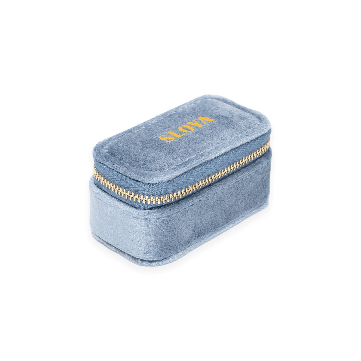 SLOYA Mini boîte à bijoux velours bleu horizon
