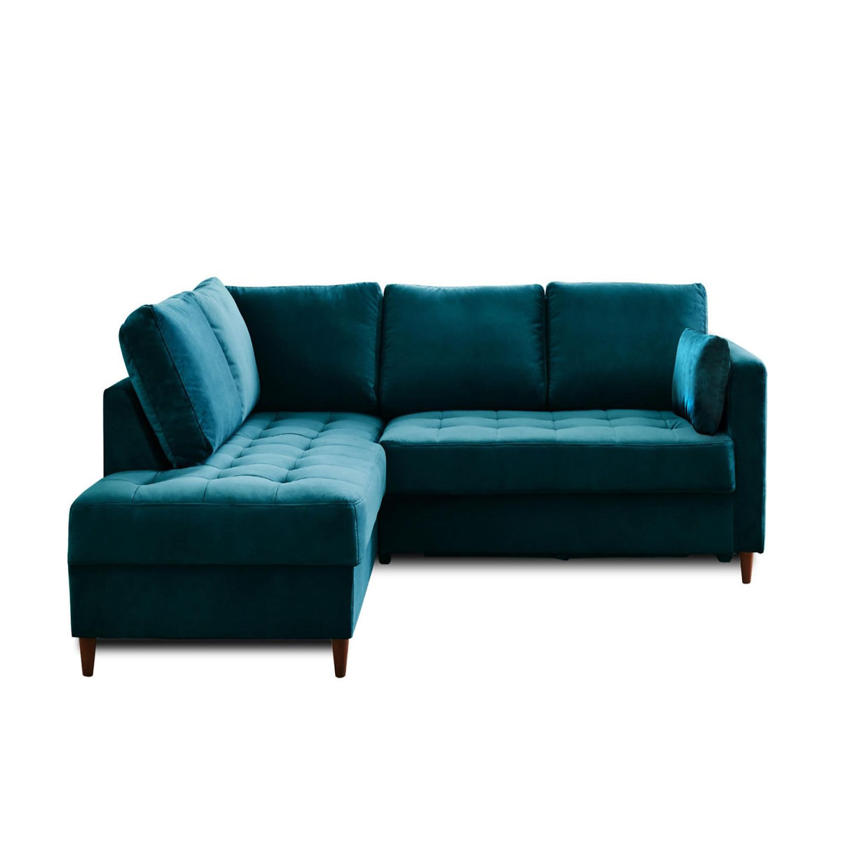 LISA DESIGN Anna - canapé d'angle gauche - 5 places - convertible - en velours