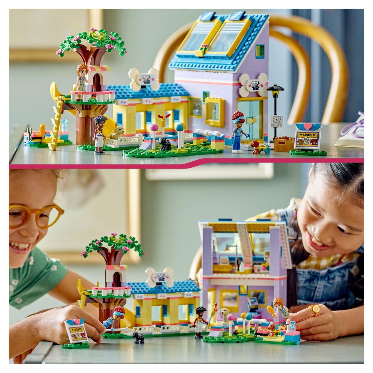 LEGO Friends 41727 Centre de sauvetage canin, Jouet Vétérinaire, avec Mini-poupées