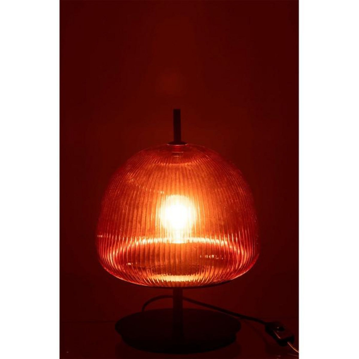 Paris Prix Lampe à Poser en Verre  Oasis  25cm Rouge