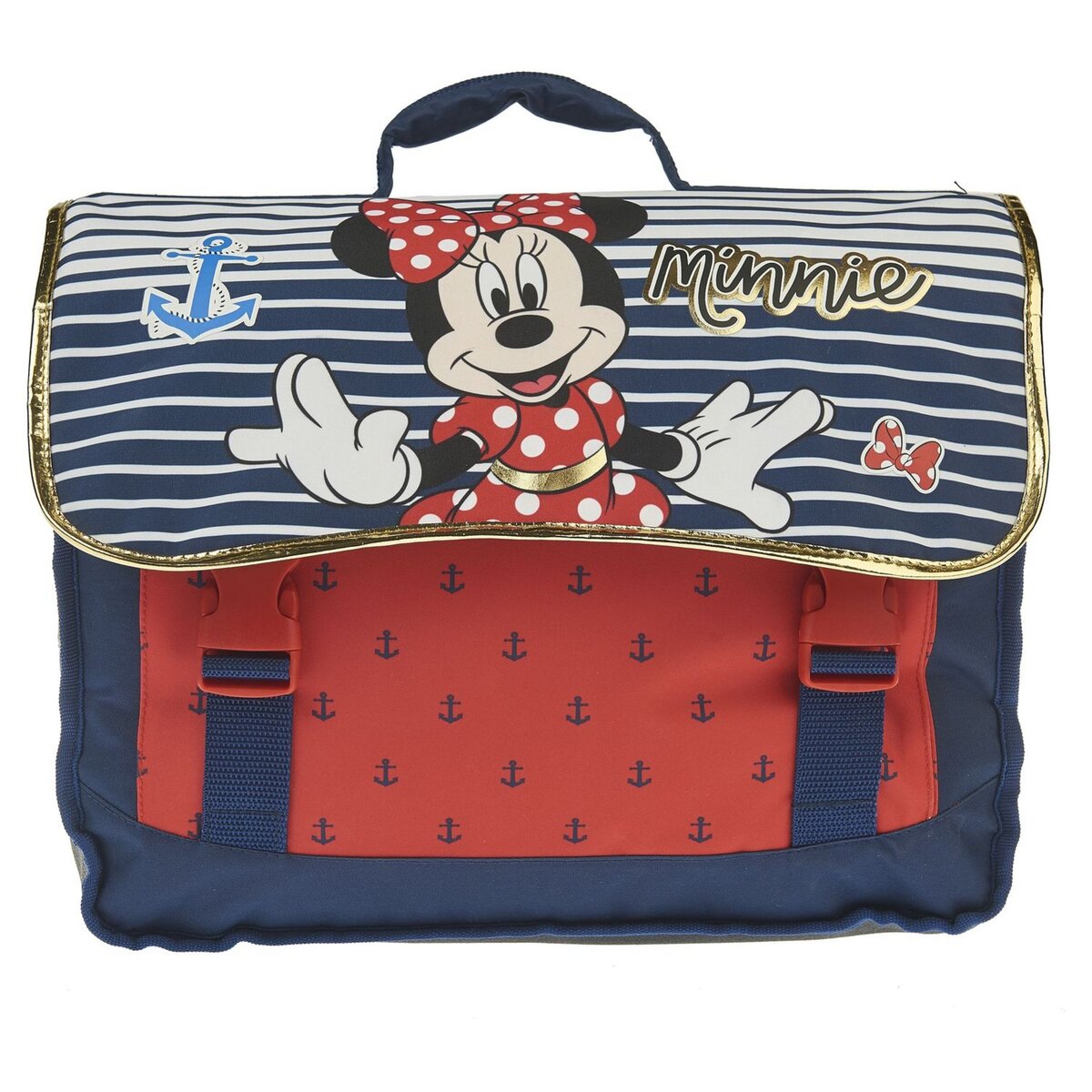 DISNEY Cartable 38 cm rouge et noir MINNIE