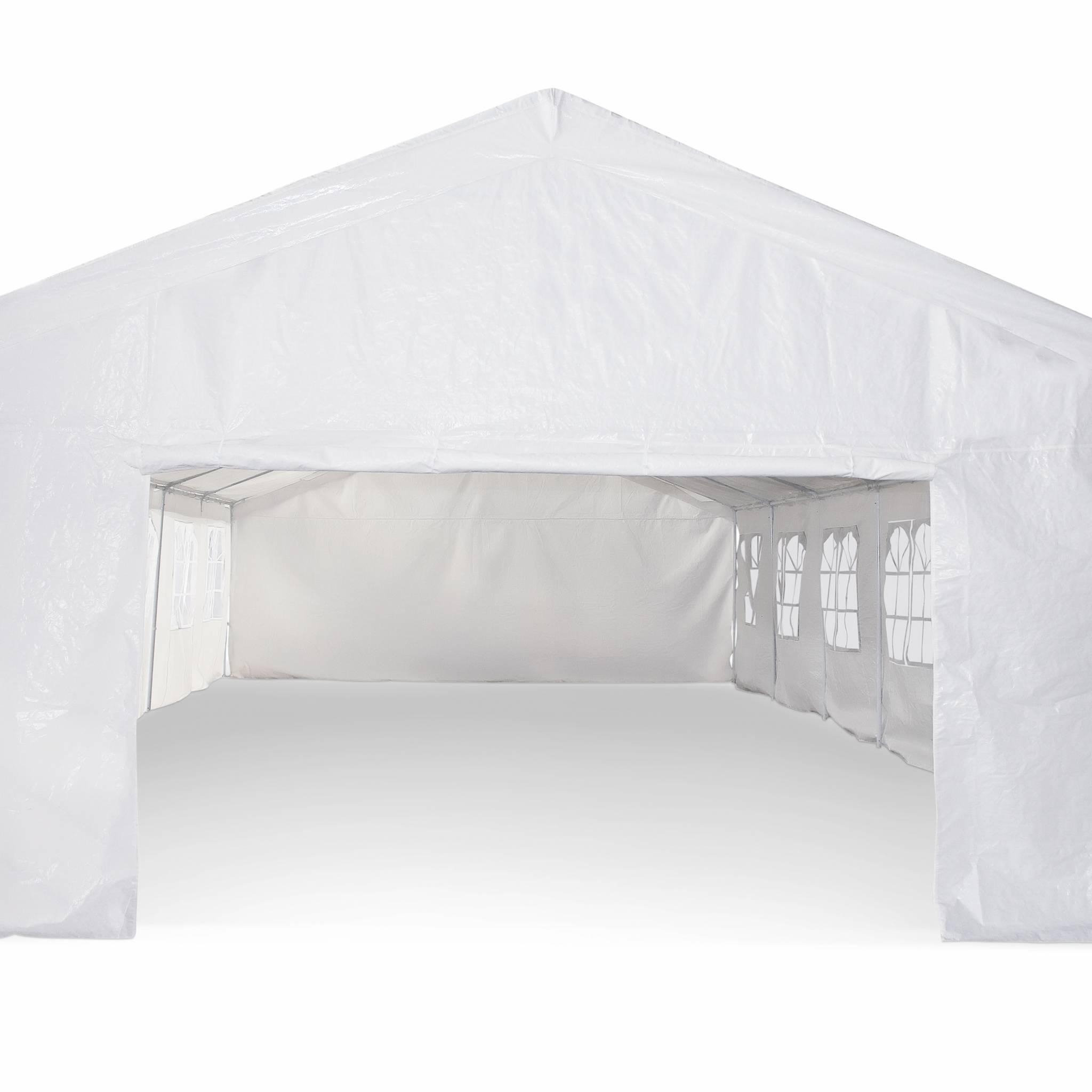 Voir la diapositive 4 : SWEEEK Tente de réception 6 x 12 m - Lutecia -  Blanc - tente de jardin idéale pour réception à utiliser comme pavillon.