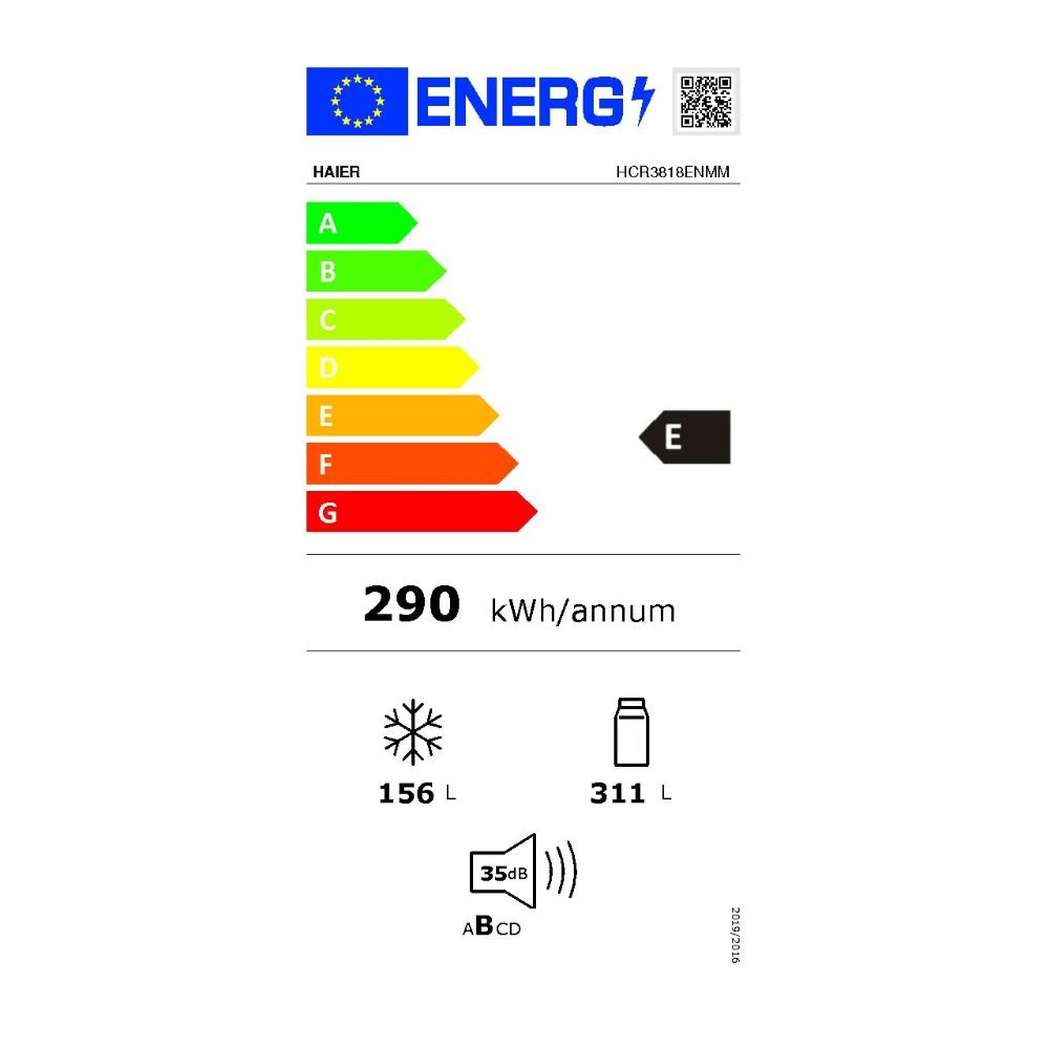 Voir la diapositive 2 : HAIER Réfrigérateur américain 83cm 467l nofrost - hcr3818enmm