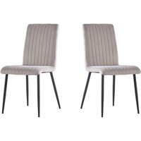 Lot de 4 chaises scandinaves BJORN - 48 x 43 x 80 cm - Gris 130886 130967