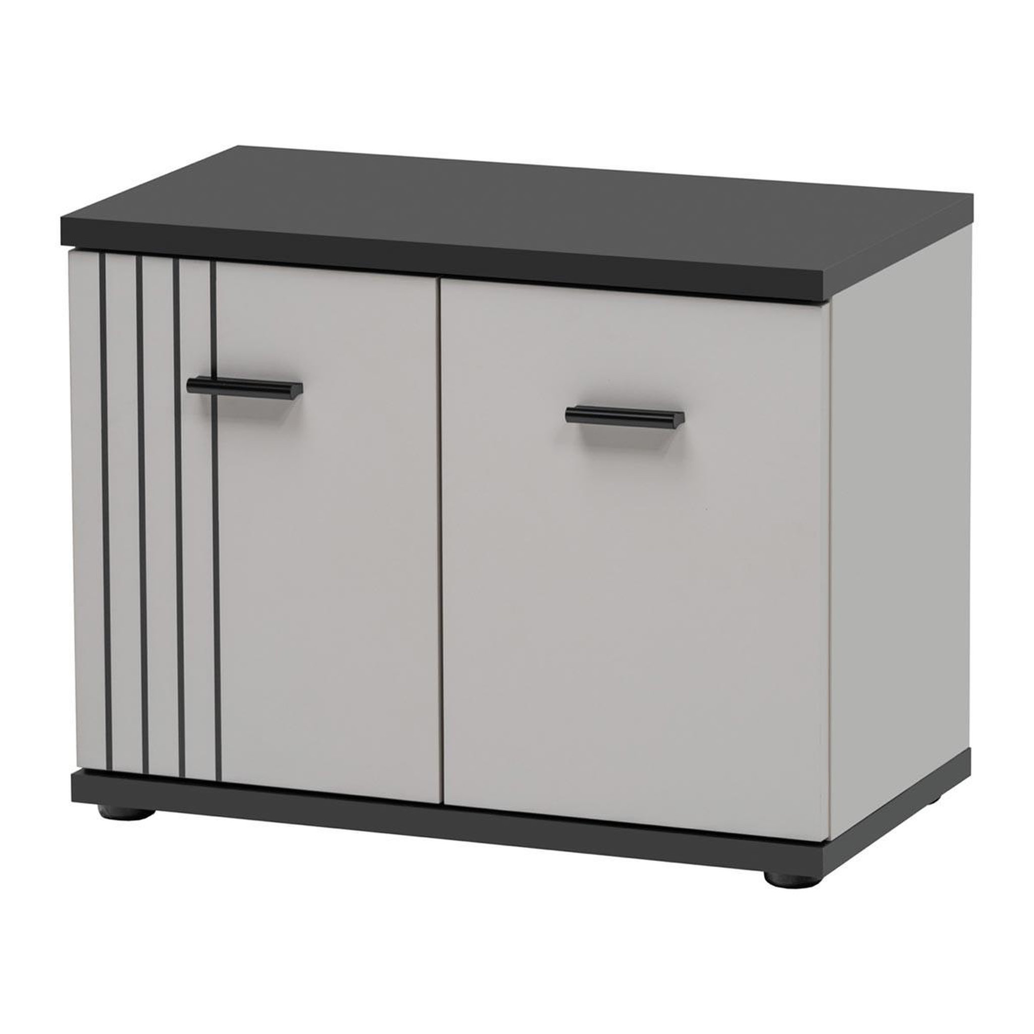 Paris Prix Meuble de rangement  hugo  60cm gris & noir