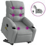 Voir la diapositive 2 : VIDAXL Fauteuil inclinable de massage electrique Gris clair Tissu
