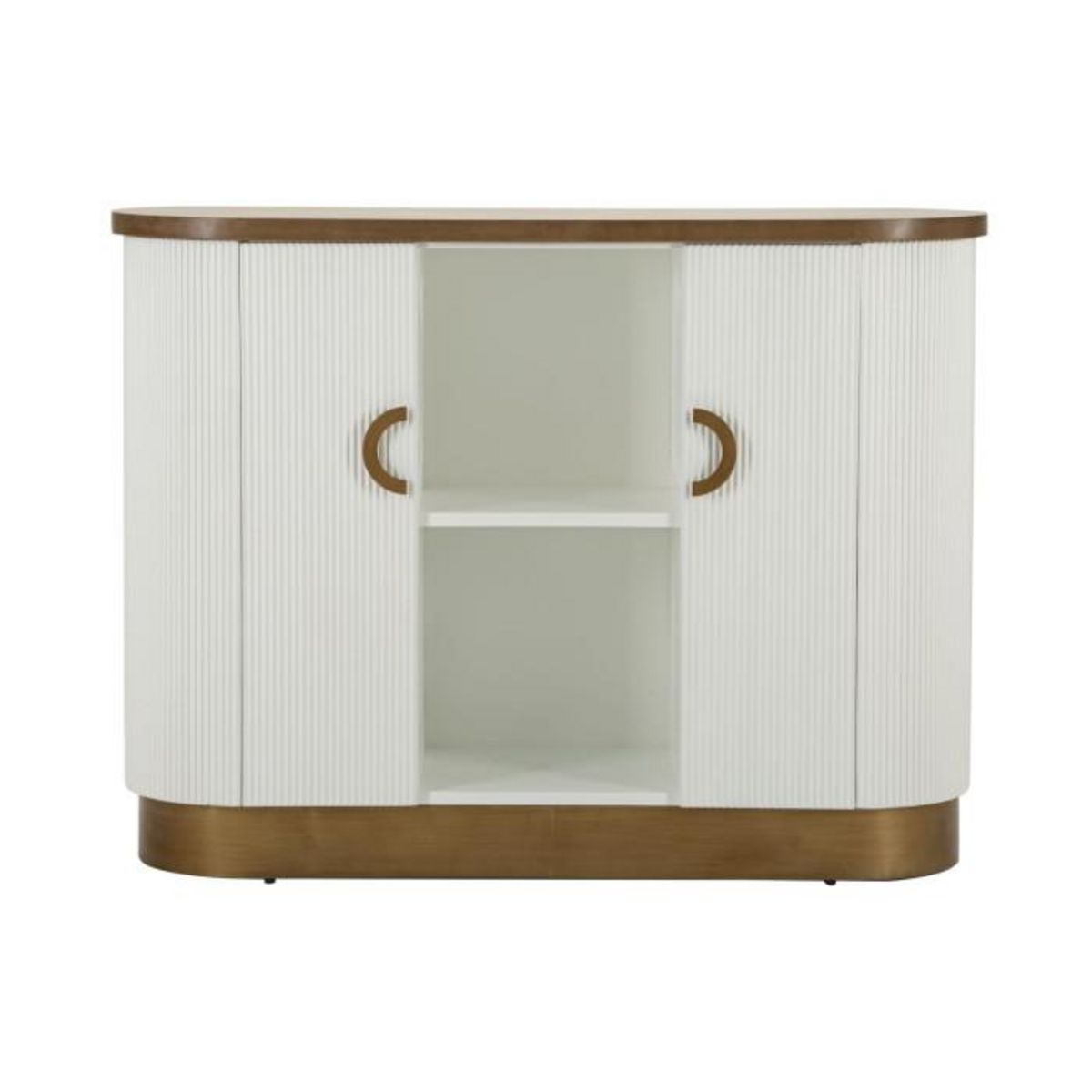 Paris Prix Bahut 2 Portes en Bois  Tolosa  121cm Blanc & Naturel