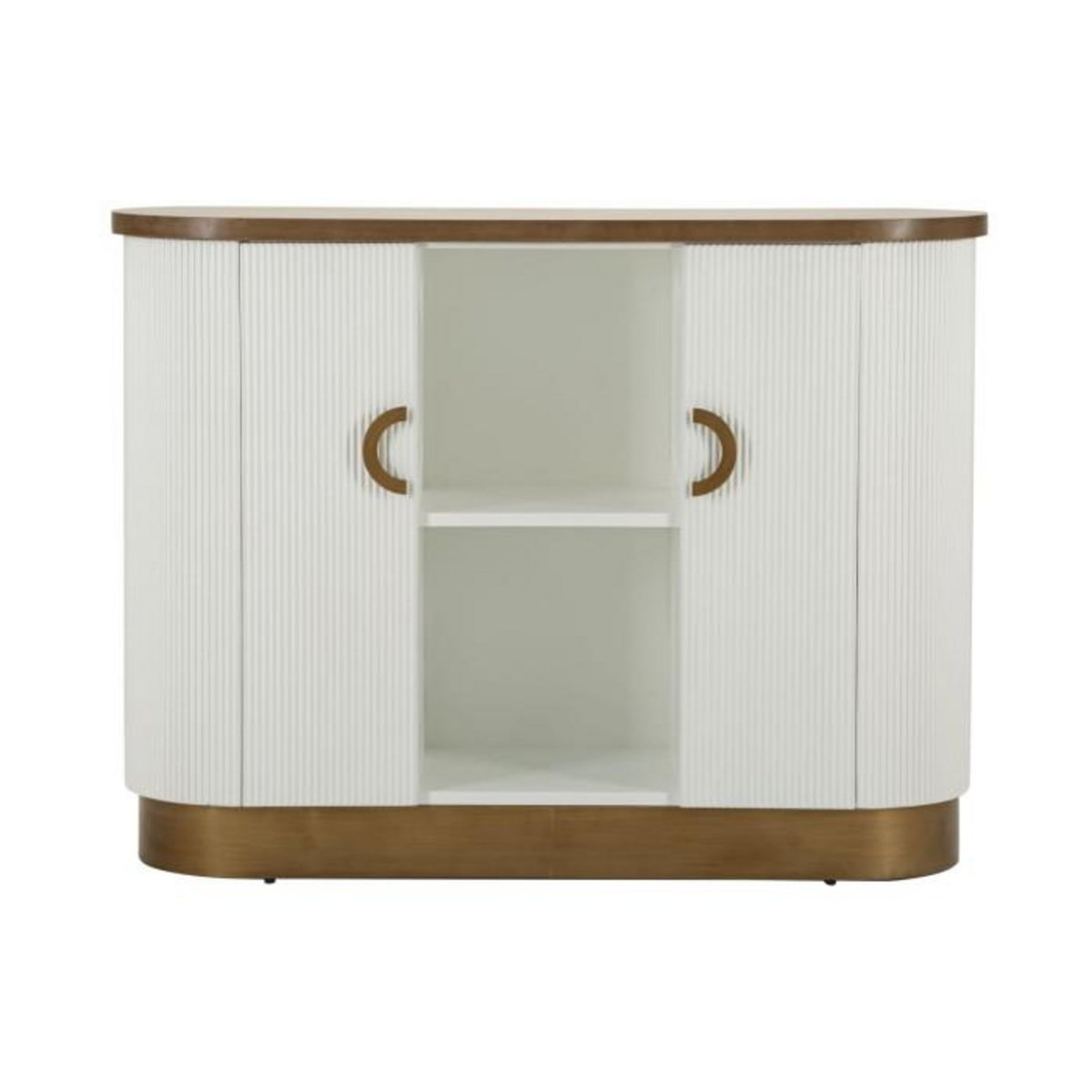 Paris Prix Bahut 2 Portes en Bois  Tolosa  121cm Blanc & Naturel