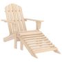 Voir la diapositive 5 : VIDAXL Chaise de jardin Adirondack avec repose-pied et table Sapin