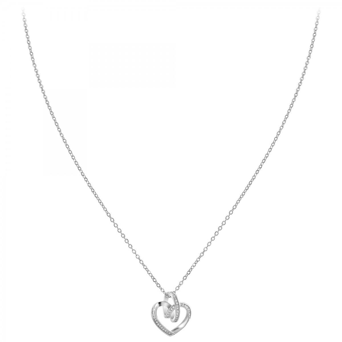 SC CRYSTAL Collier coeur SC Crystal orné de Zirconium