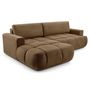 Voir la diapositive 6 : BEST MOBILIER Leonie - canapé d'angle gauche 4 places convertible avec coffre en velours texturé