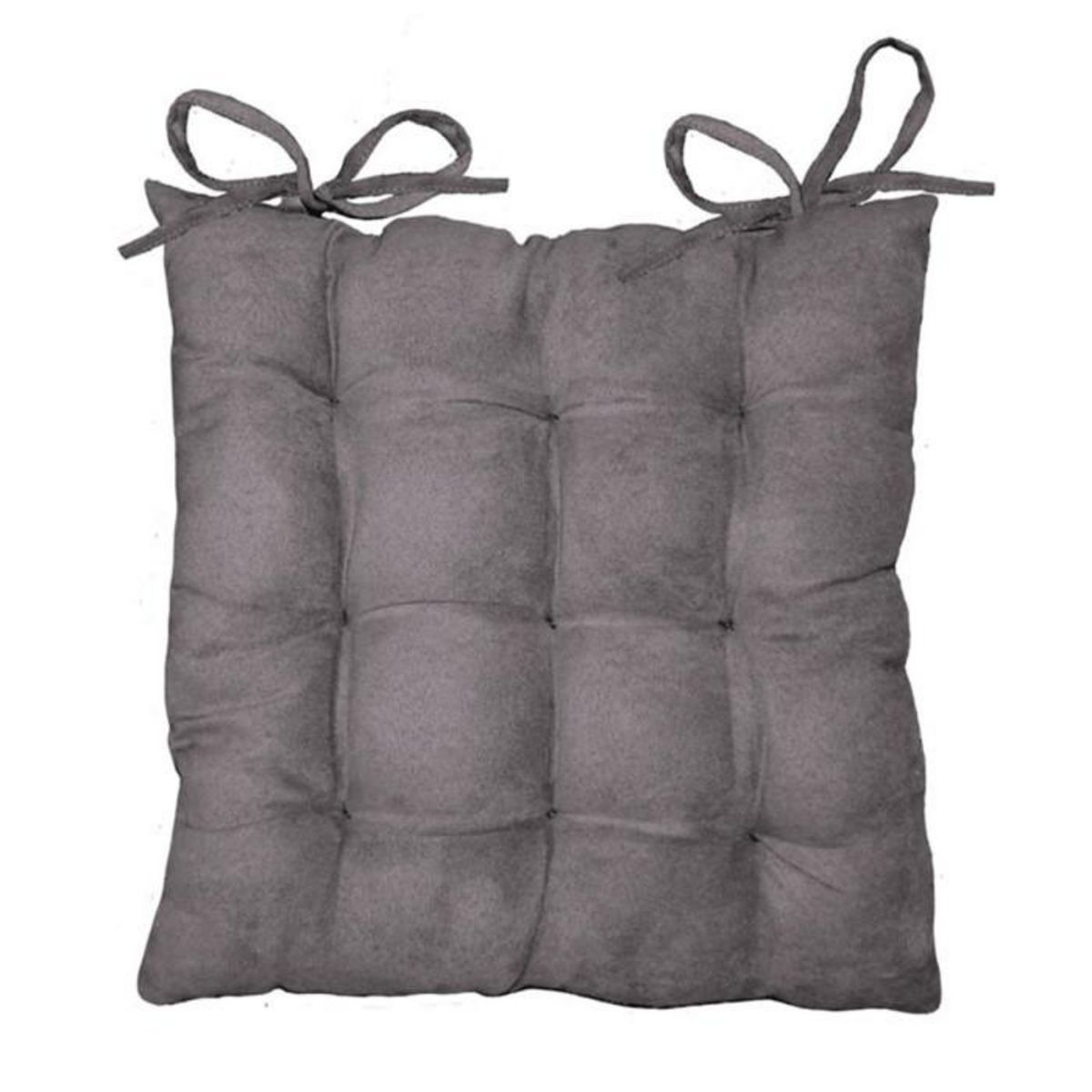 Paris Prix Galette de Chaise  Suédine  40x40cm Gris Anthracite