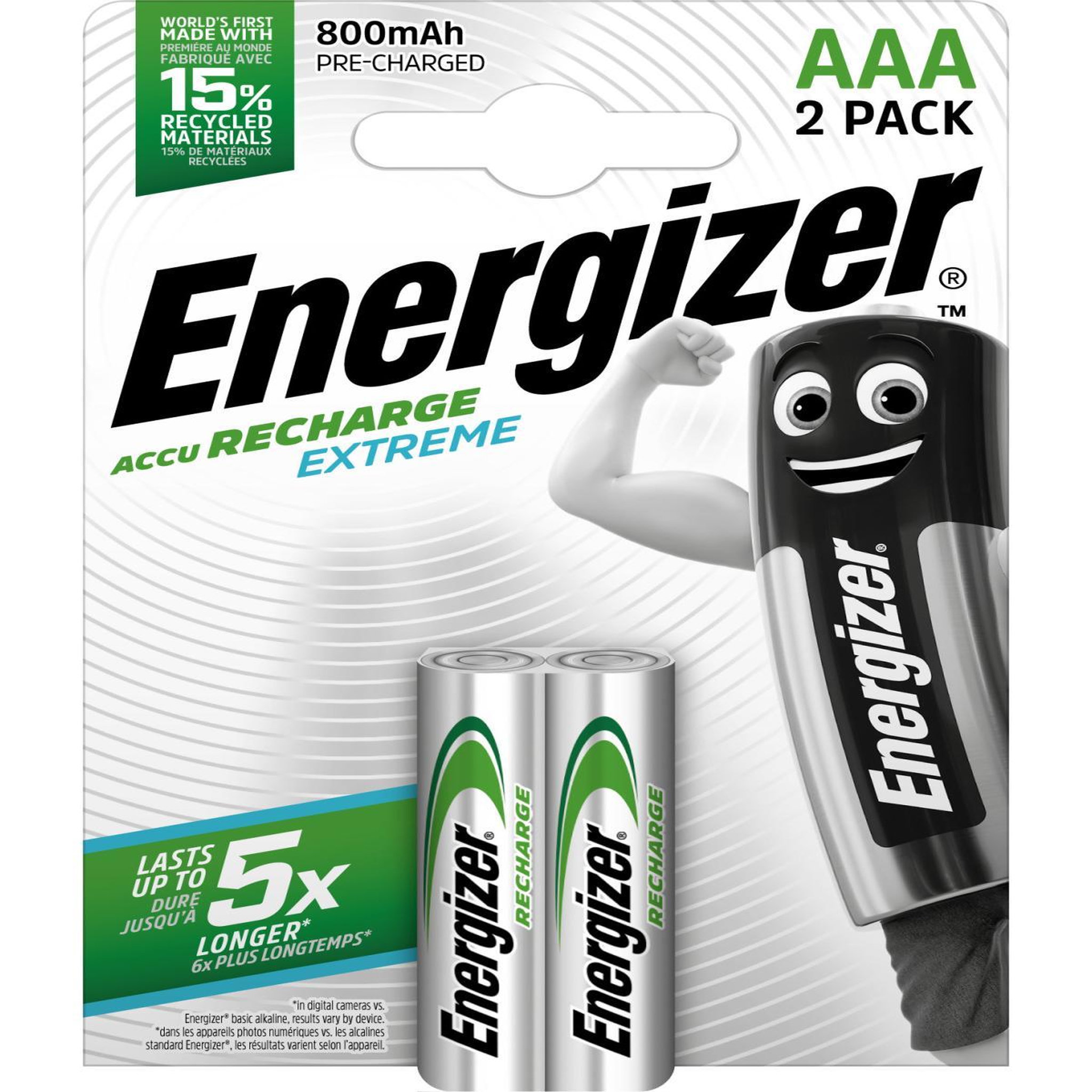Voir la diapositive 2 : Energizer Energizer E300624300 pile domestique Batterie rechargeable AAA Hybrides nickel-métal (NiMH)