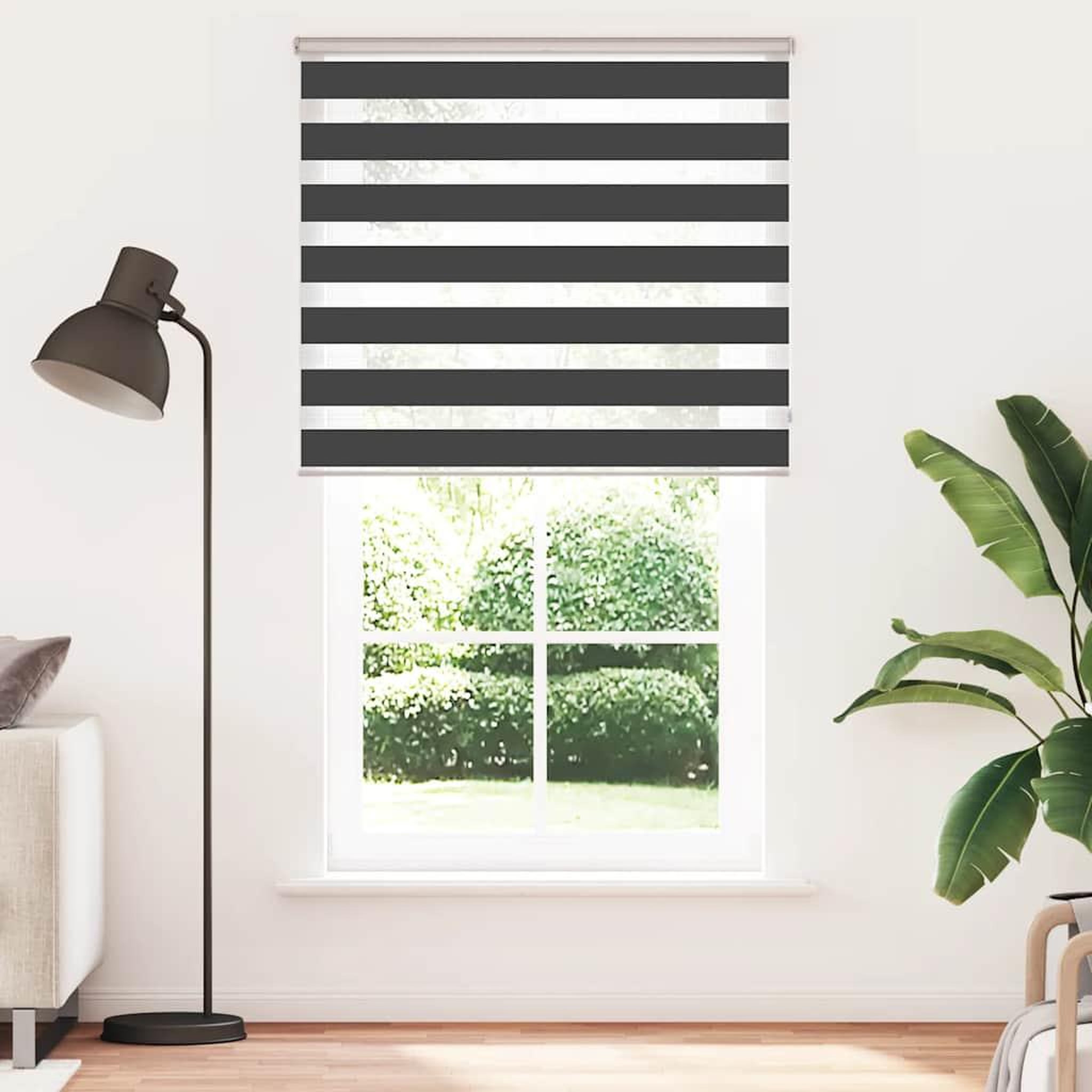 Voir la diapositive 2 : VIDAXL Store zebre noir 120x230 cm largeur du tissu 115,9 cm polyester