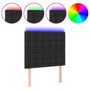 Voir la diapositive 2 : VIDAXL Tete de lit a LED Noir 90x5x118/128 cm Similicuir