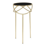 Paris Prix Table d'Appoint Design  Ring  80cm Noir & Or