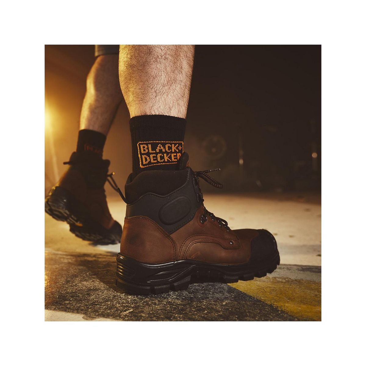 Black et Decker Lot de 6 Paires de Chaussettes hautes de travail TEK