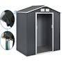 Voir la diapositive 1 : Habitat et Jardin Abri de jardin métal -  Vegas  - 2,7 m² avec gouttière - Gris