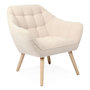 Voir la diapositive 1 : Paris Prix Fauteuil Scandinave Bouclette  Taon  83cm Beige