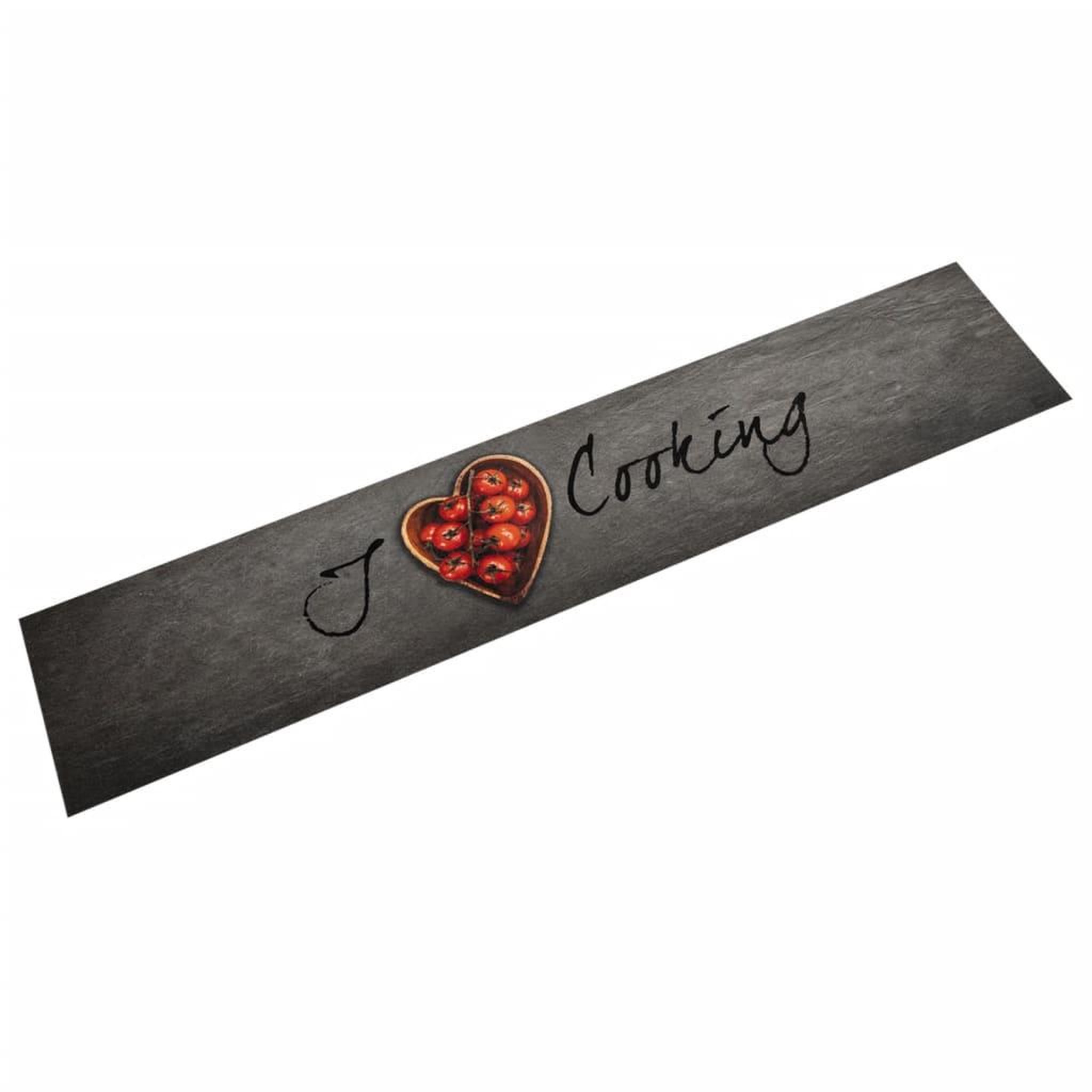 VIDAXL Tapis de cuisine lavable texte Cooking 60x300 cm velours