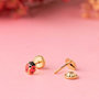 Voir la diapositive 3 : L'ATELIER D'AZUR Boucles d'Oreilles Or 18 Carats 750/000 Jaune - Coccinelles