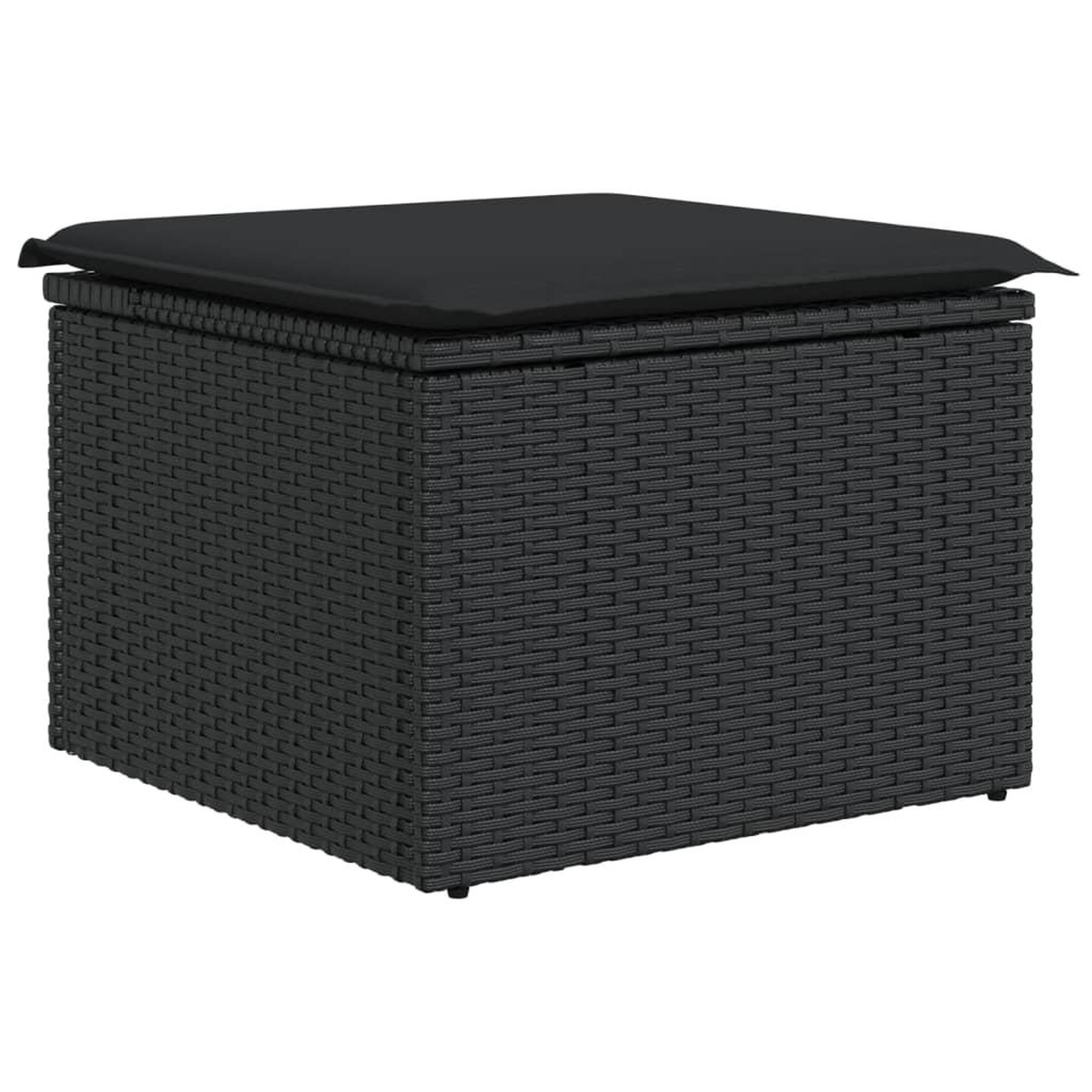 Voir la diapositive 4 : VIDAXL Salon de jardin 12 pcs avec coussins noir resine tressee