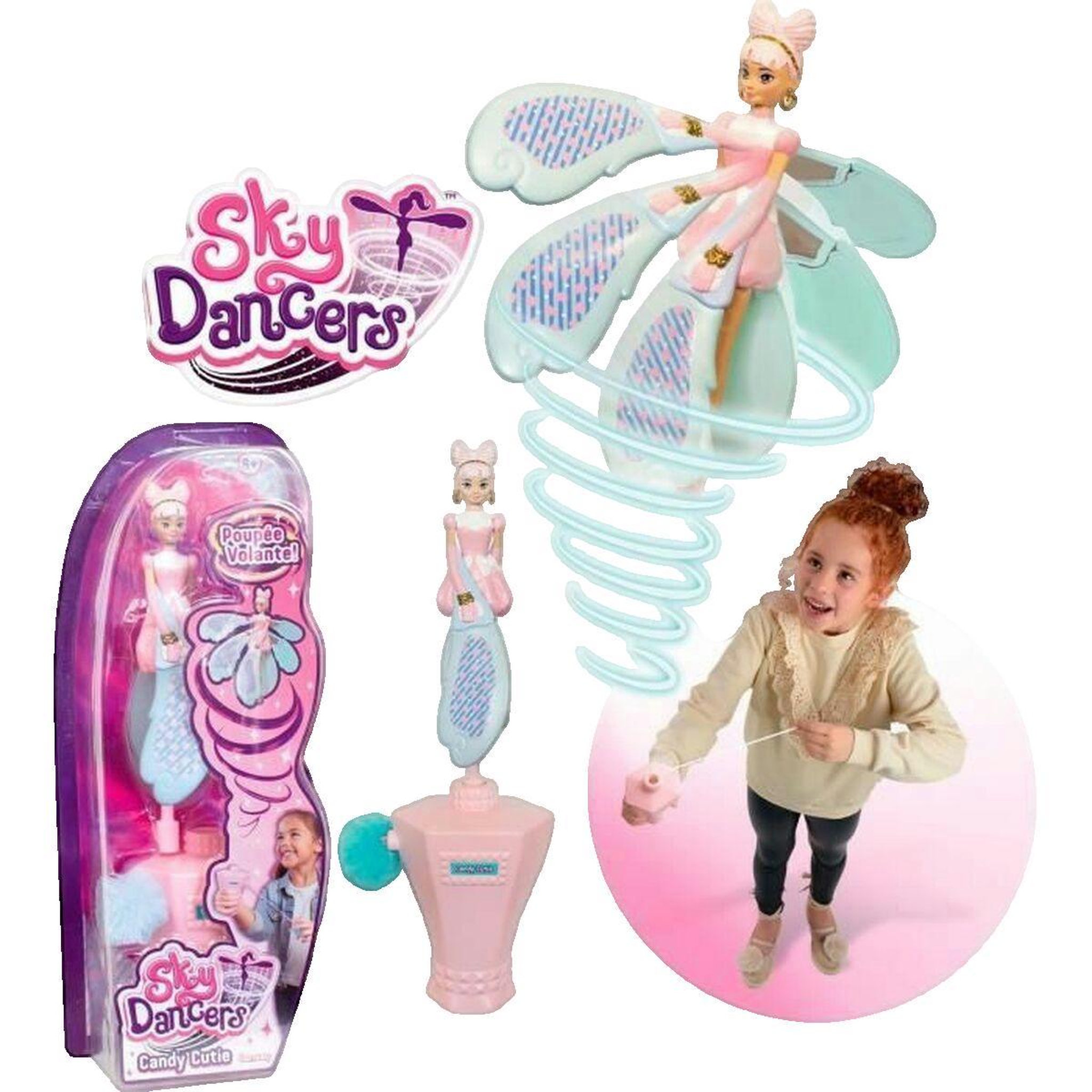 Voir la diapositive 3 : LANSAY Poupée volante Lansay Candy Cutie rose kawaii