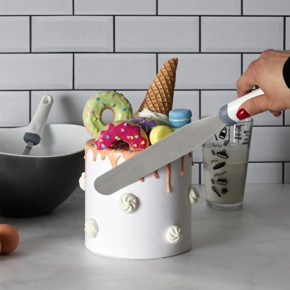 Paris Prix Spatule en Inox  Glaçage  38cm Gris